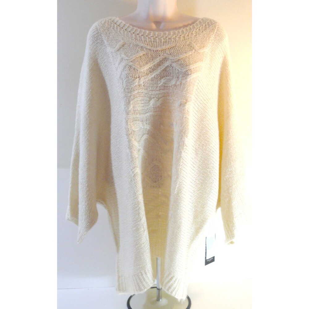 NWT Nine West Knit Soft alabaster white with glitter Sweater dolman sleeve sz 3x
